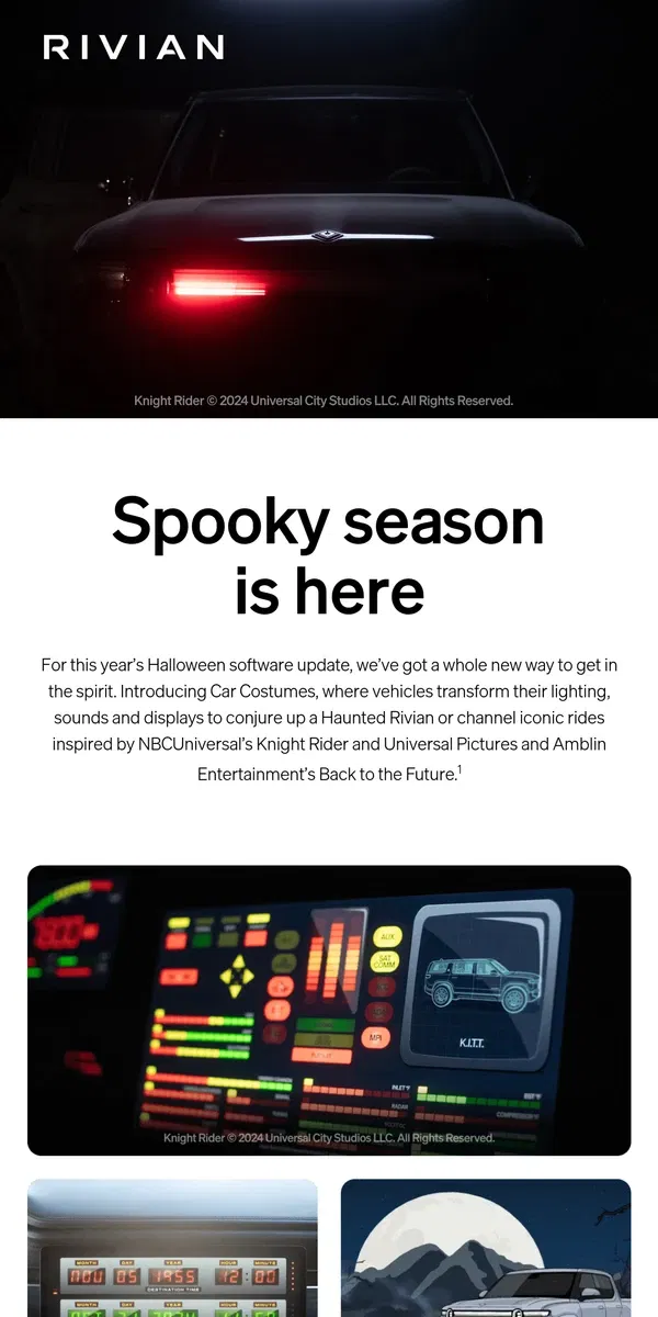 Email from Rivian. Spooky vibes are back