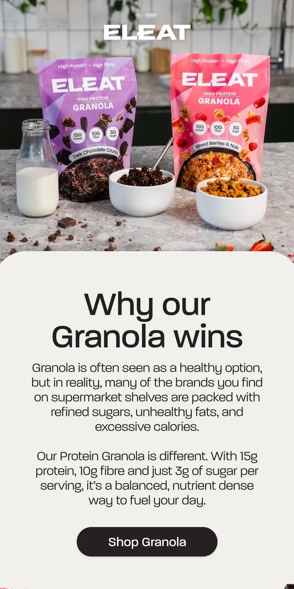 Email from ELEAT. Why our Granola wins 🏆