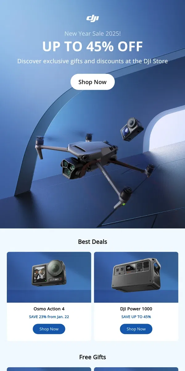 Email from DJI. UP TO 45% OFF