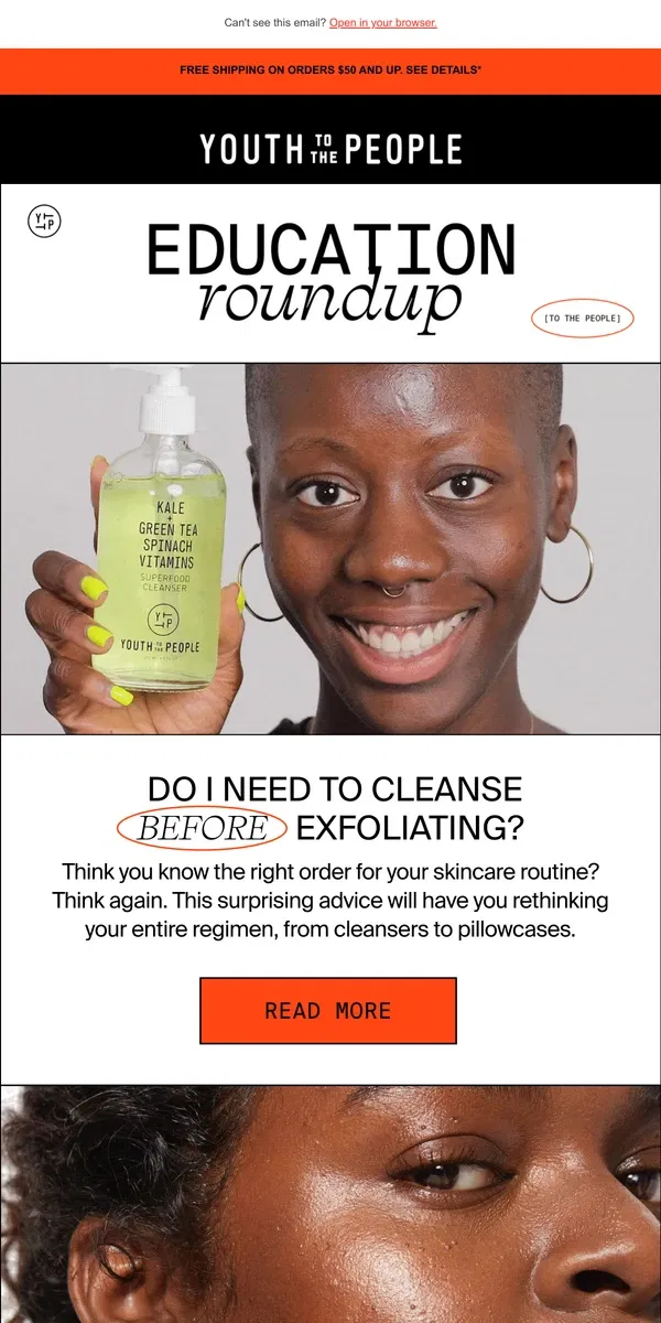 Email from Youth To The People. 3 Skincare Tips You NEED to Know