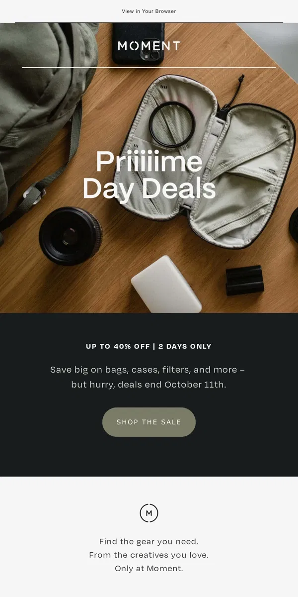 Email from Moment. 2 Days Only: Up to 40% Off