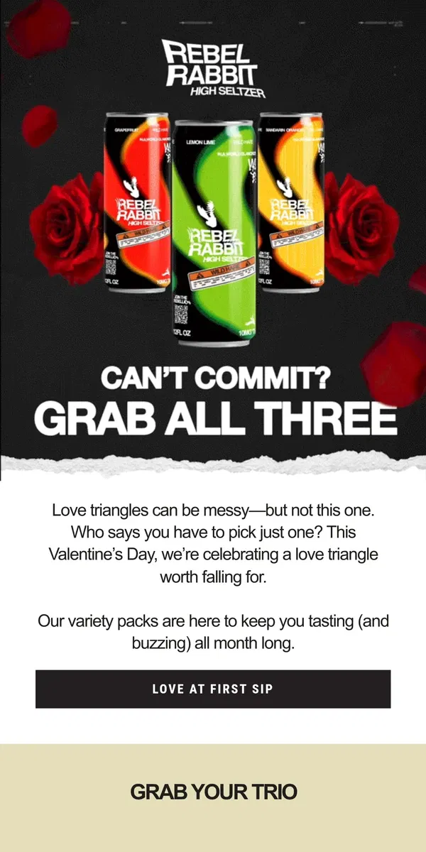 Email from Rebel Rabbit. 🐇 The Flavor Love Triangle 💘△