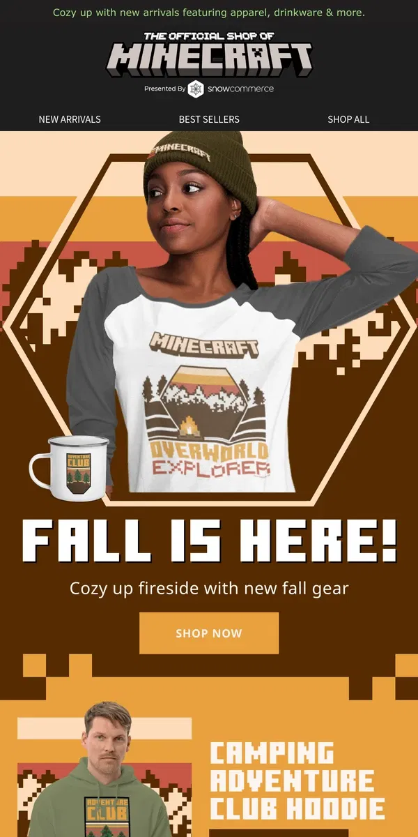 Email from Minecraft. Level Up Your Minecraft Adventure with Fall Gear!