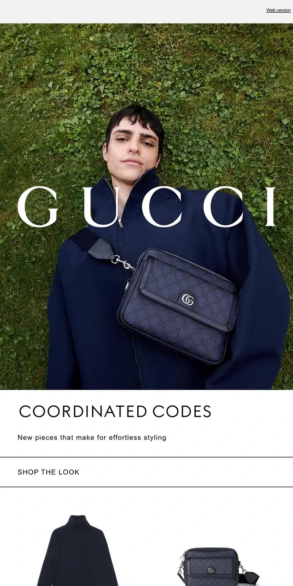 Email from GUCCI. Relaxed Elegance