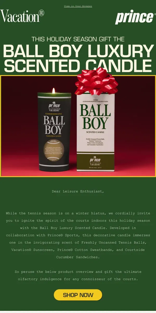 Email from Vacation. 🎾 The Perfect Gift for Tennis Lovers