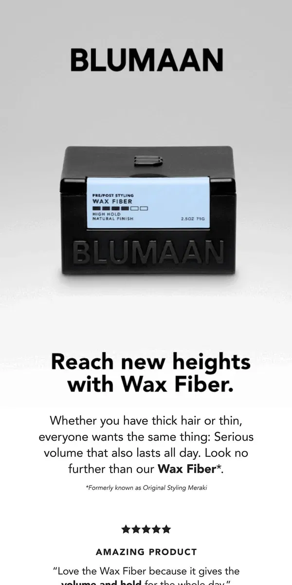 Email from BluMaan. Add volume to flat hair instantly!