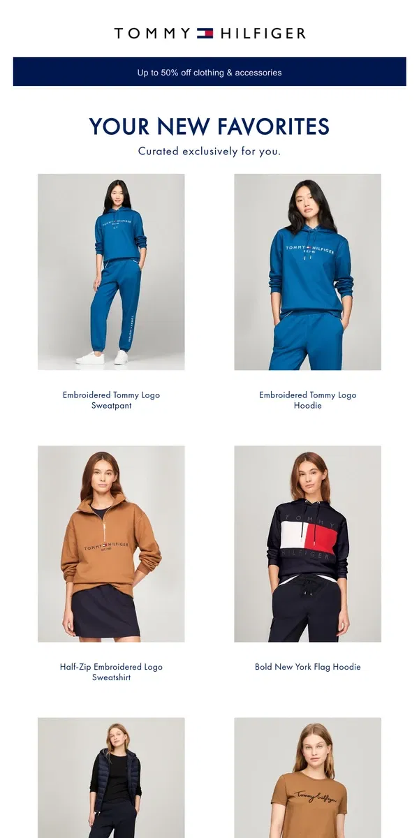 Email from Tommy Hilfiger. Hand-picked styles just for you