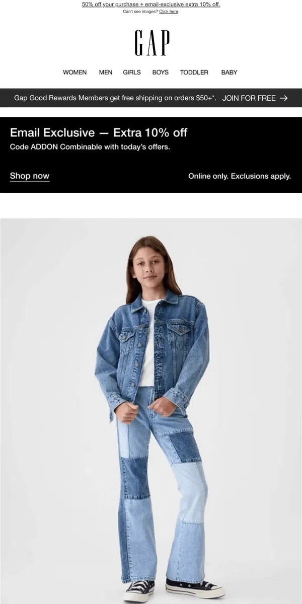 Email from GAP. ALL THE NEW