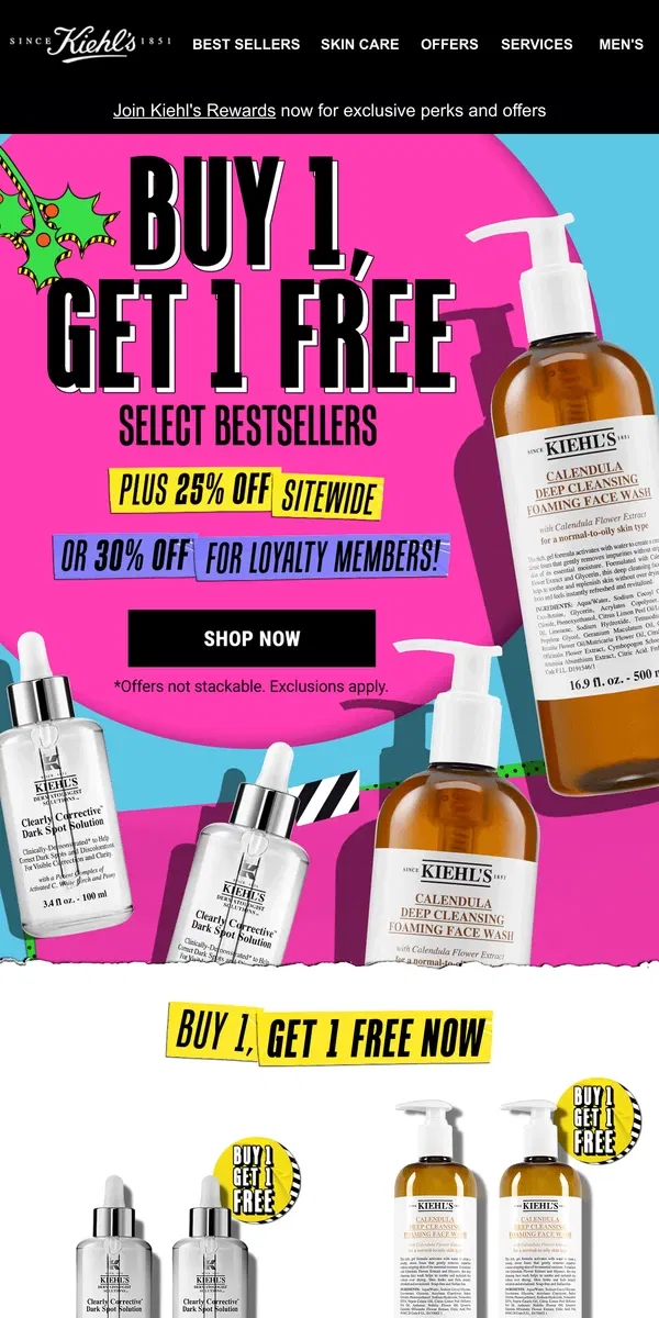 Email from Kiehl's. Highly Giftable & BUY 1 GET 1 FREE: Ultimate Strength Hand Salve & More🎁