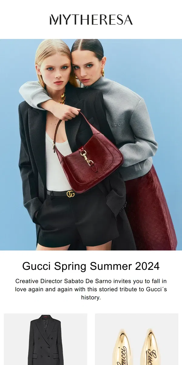 Email from Mytheresa. The Gucci Spring Summer 2024 Collection