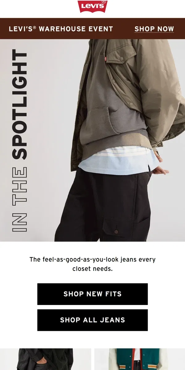 Email from Levi's. Time for a closet refresh