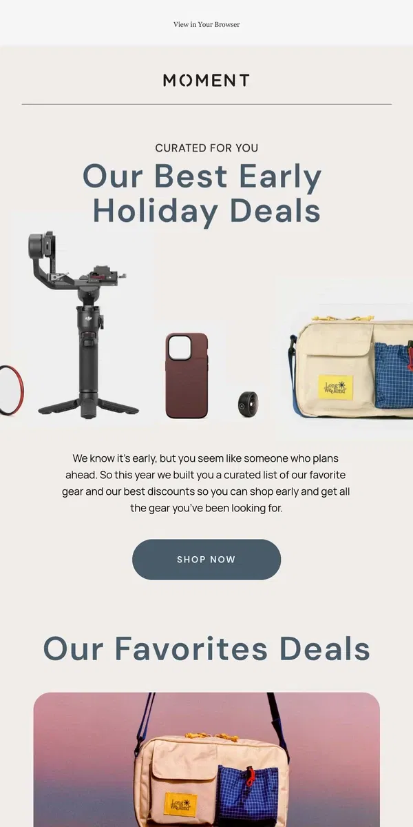 Email from Moment. Big Savings On Best Sellers.