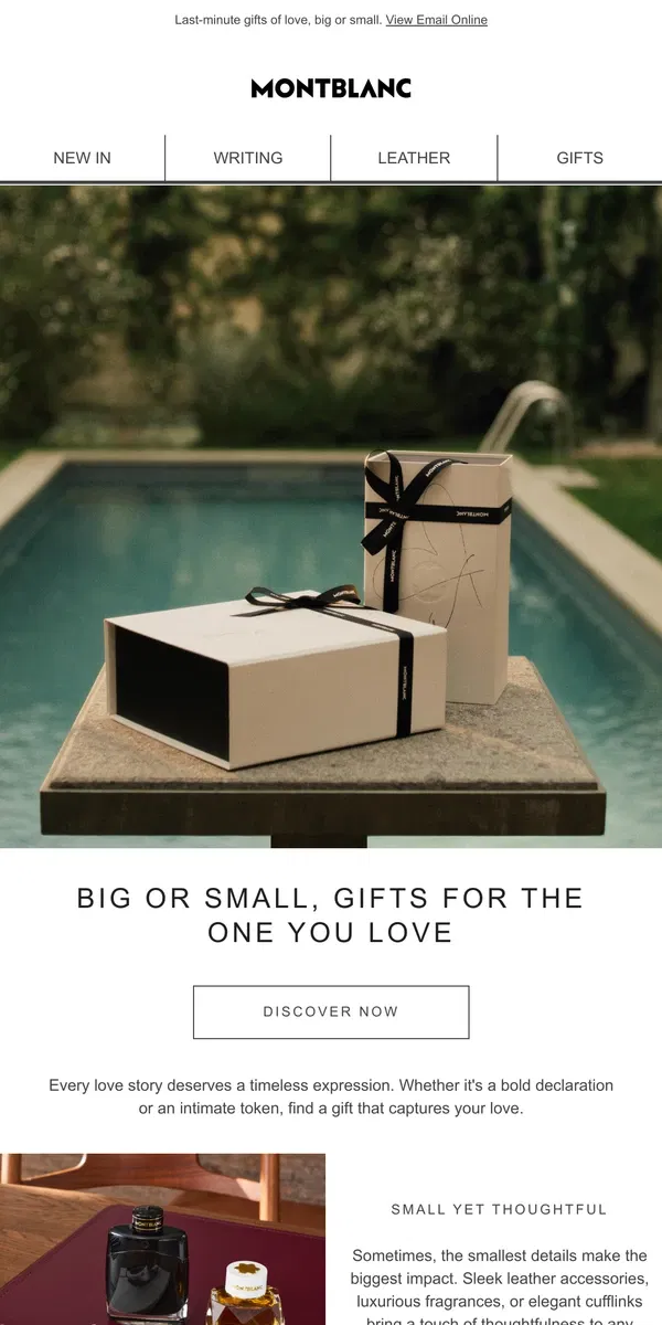 Email from Montblanc. It's not too late to find the perfect Valentine's Day gift