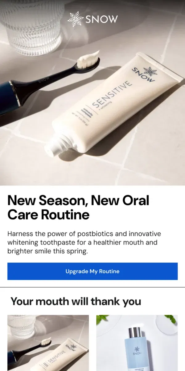 Email from Snow Teeth Whitening. 🦷 Technology has changed. It's time for an upgrade.