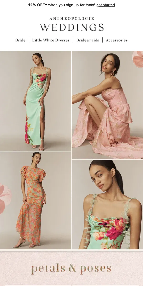 Email from Anthropologie. forever in fashion: FLORALS 🌹🌸🌺