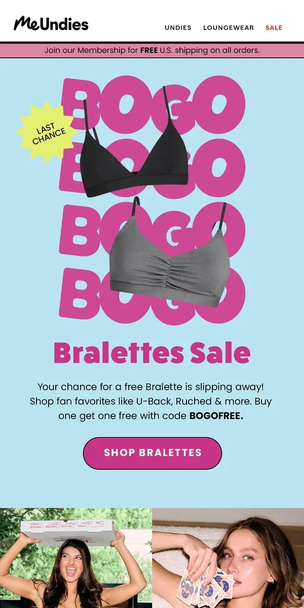 Email from MeUndies. ❗Don’t Miss Your FREE Bralette ❗