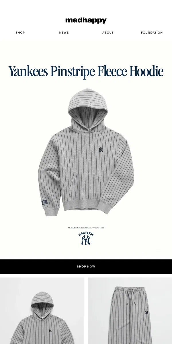 Email from Madhappy. Yankees Pinstripe