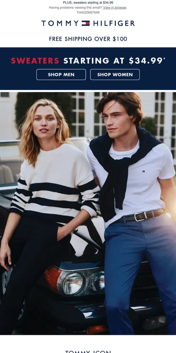 Email from Tommy Hilfiger. These chinos are game-changers