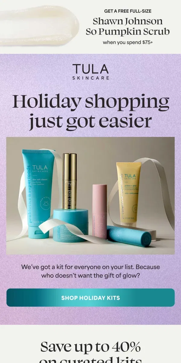 Email from TULA Skincare. Check your list...