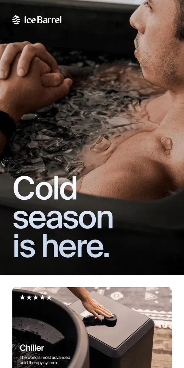 Email from Ice Barrel. Get Ready: Cold Season Has Arrived