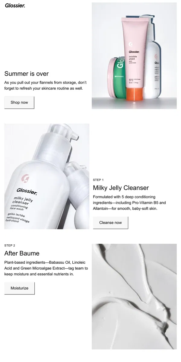 Email from Glossier. Let’s face it