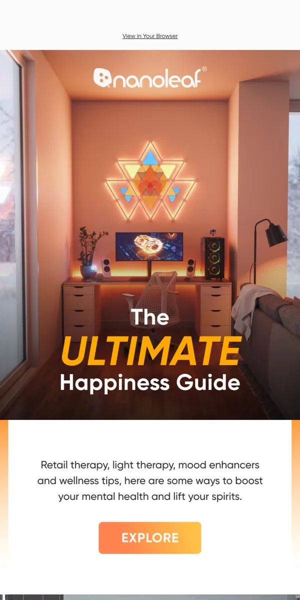 Email from Nanoleaf. ❄️🕯 Your Winter Wellness Guide is here  🕯❄️