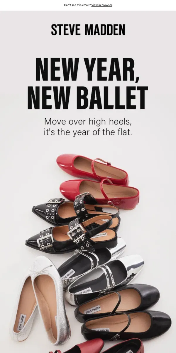 Email from Steve Madden. New For You