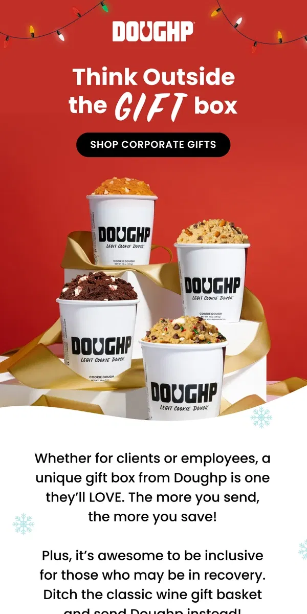 Email from Doughp. Think outside the gift box 🎁