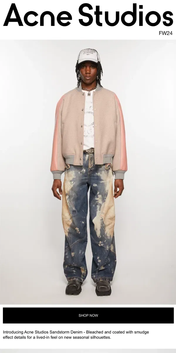 Email from Acne Studios. New in denim: Sandstorm