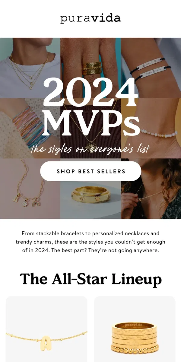 Email from Pura Vida Bracelets. STILL TRENDING: 2024’s Top Styles