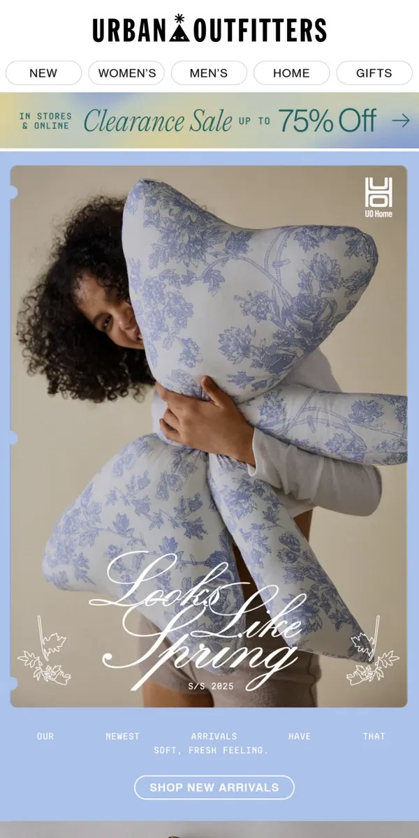 Email from Urban Outfitters. sweet dreams 🦢🎀 new bedding is in →