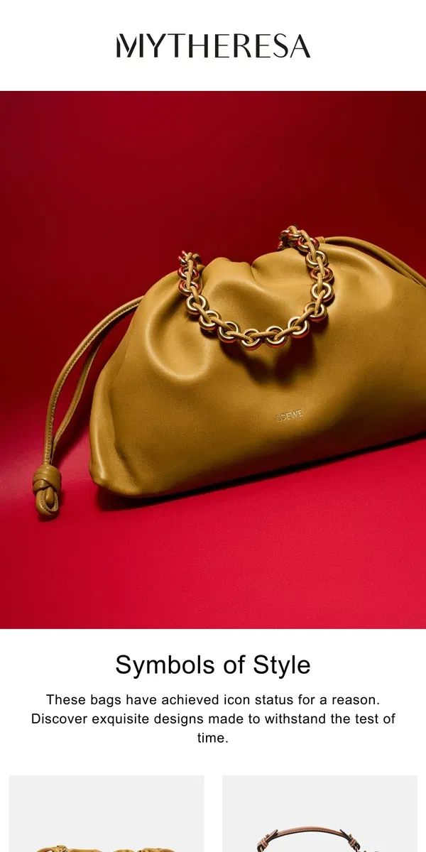 Email from Mytheresa. Iconic handbags, handpicked for you