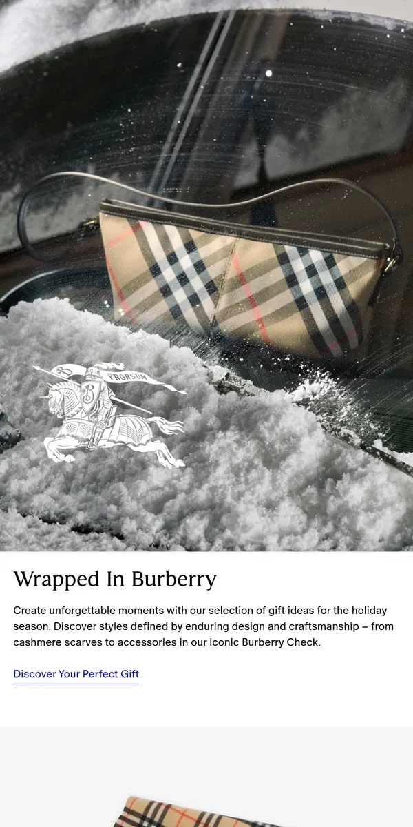 Email from Burberry. [Name], treat her to Burberry