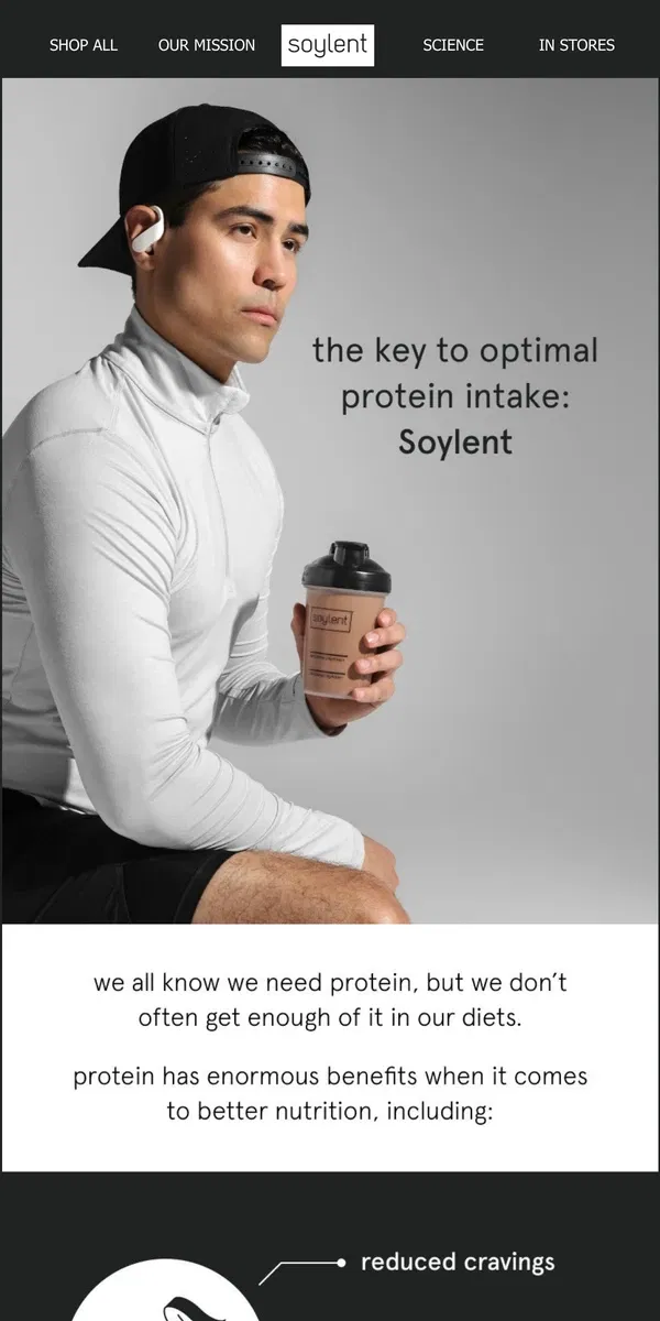 Email from Soylent. getting enough protein?