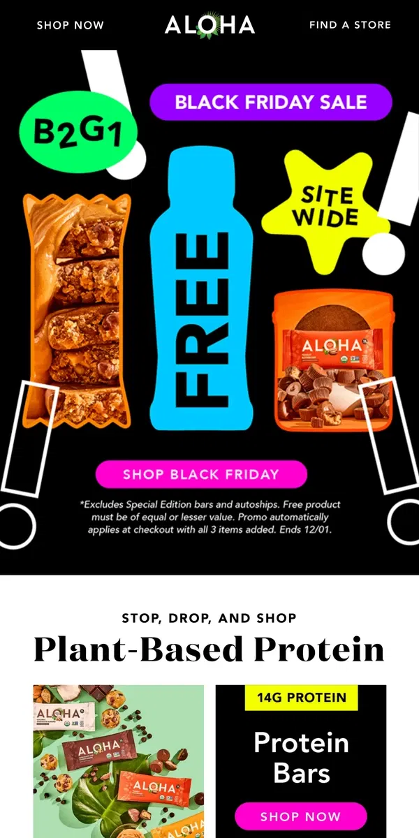 Email from ALOHA. Did someone say FREE?