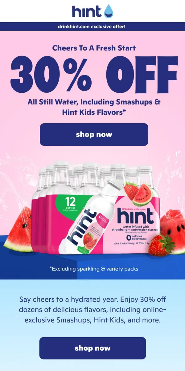 Email from Hint Water. This is so new you…