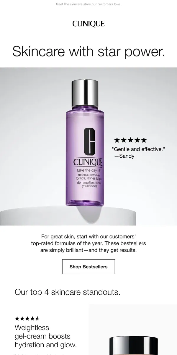 Email from Clinique. Our ⭐️best skincare⭐️ of the year.