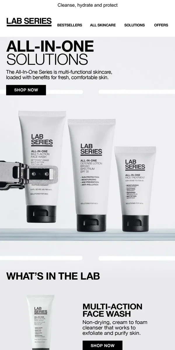 Email from Lab Series. Get fresh & comfortable skin