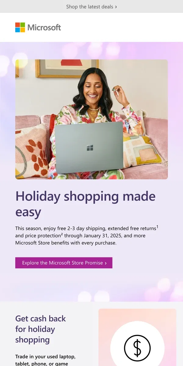 Email from Microsoft Store. Shop with confidence this holiday