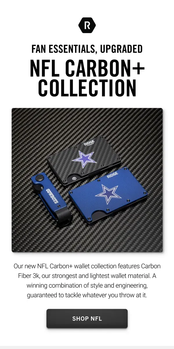 Email from The Ridge. NEW NFL KeyCases & Kits