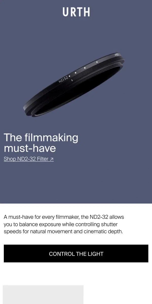 Email from Urth. The filmmaking must-have