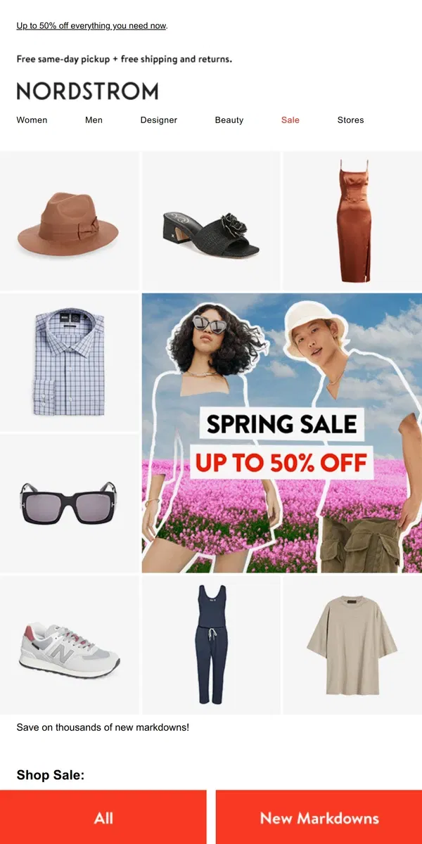 Email from Nordstrom. 👀 Did you see these Spring Sale deals?