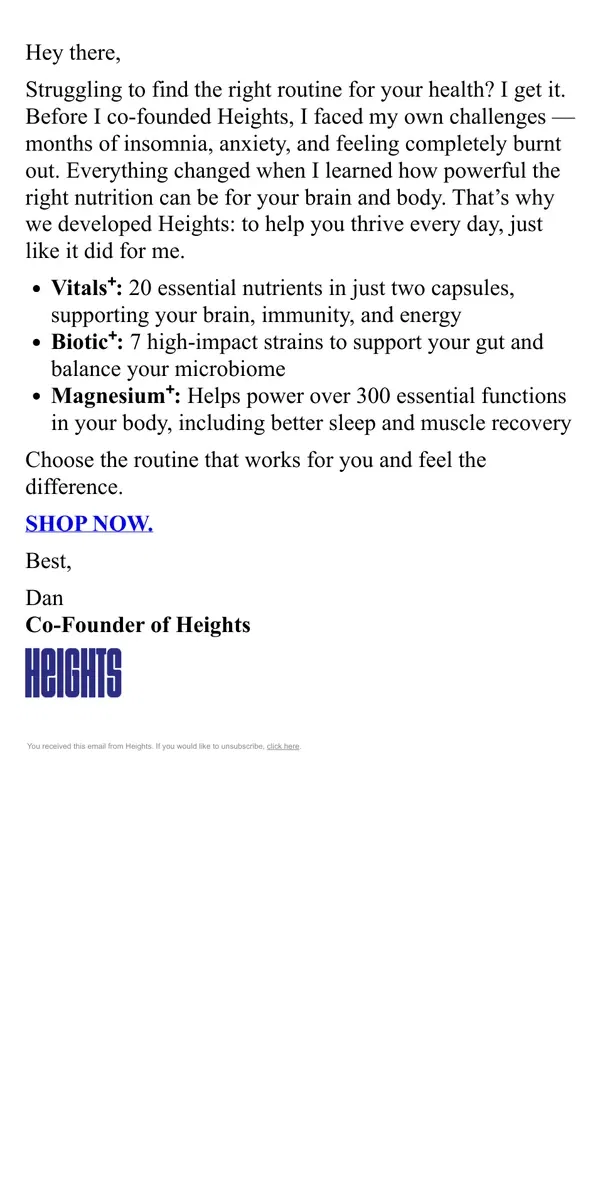 Email from Heights. Hey, ready to thrive?