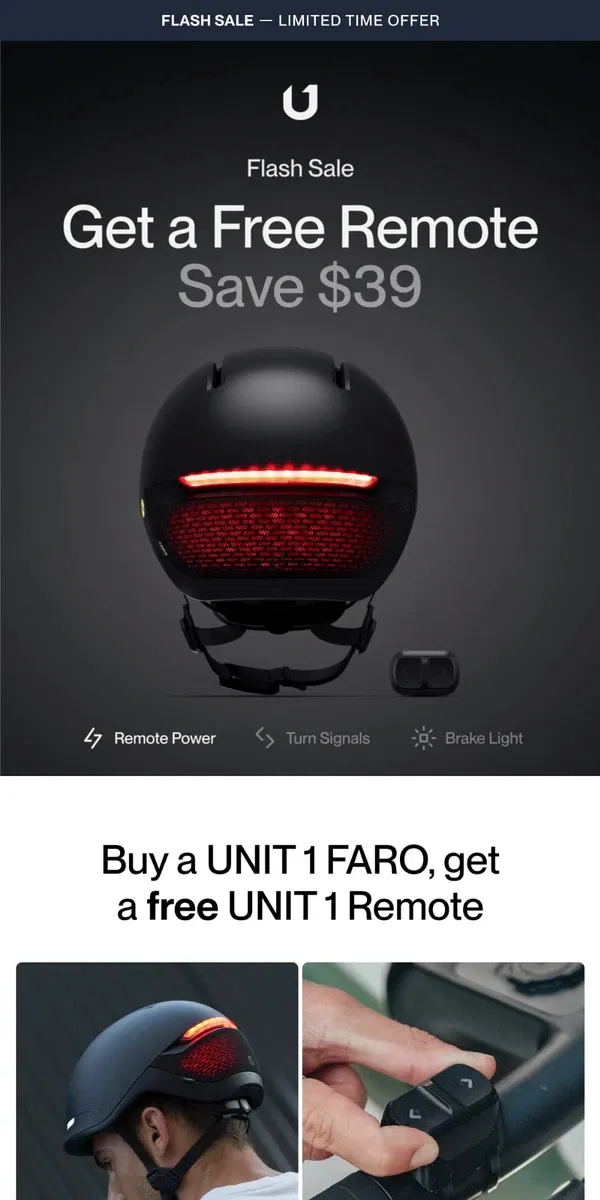 Email from UNIT 1. Flash Sale: Buy FARO, Get a Remote FREE