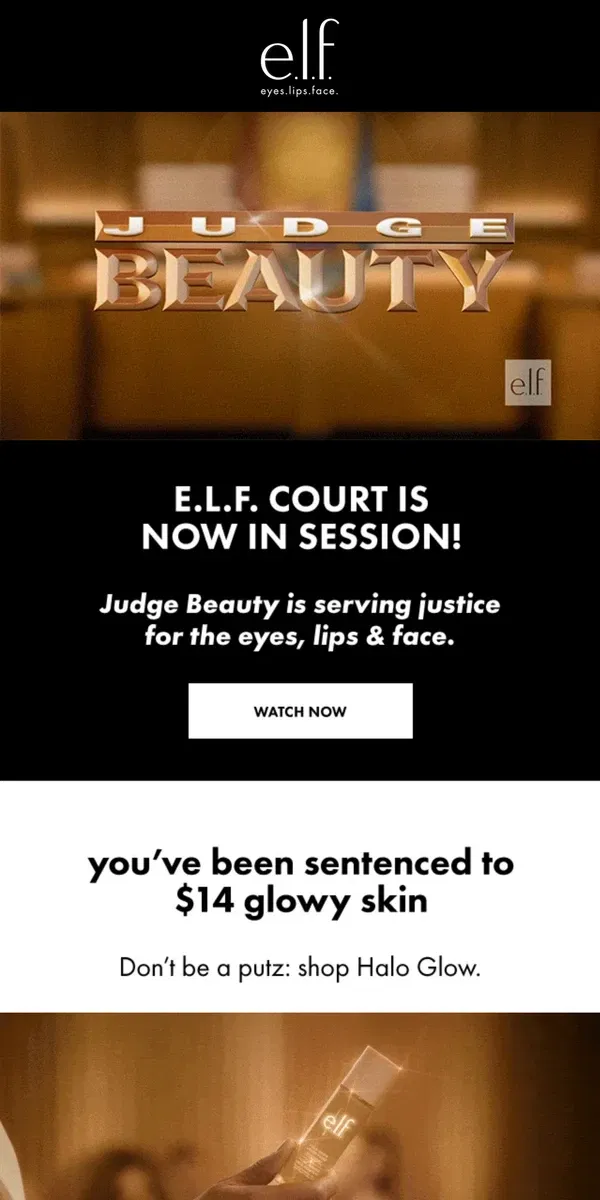 Email from e.l.f.. They’ve Been Summoned…to SERVE