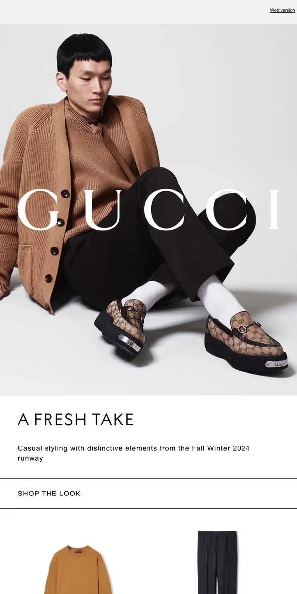 Email from GUCCI. Subverting Classics