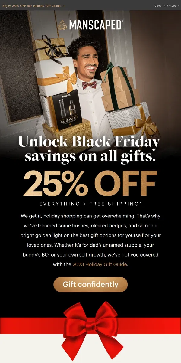 Email from MANSCAPED. Black Friday has never been this smooth