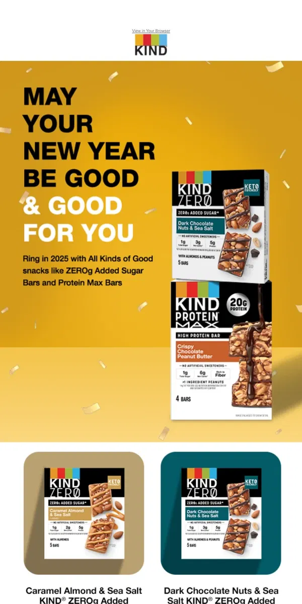 Email from KIND. Get a jumpstart on your resolutions!