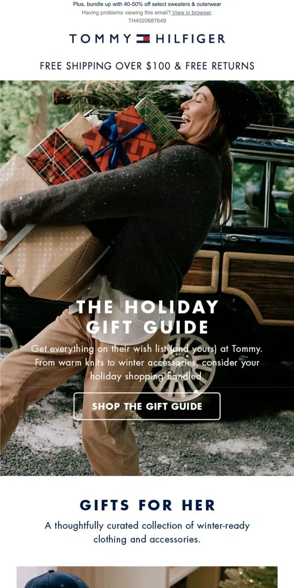 Email from Tommy Hilfiger. Relax, we've got gifting covered.