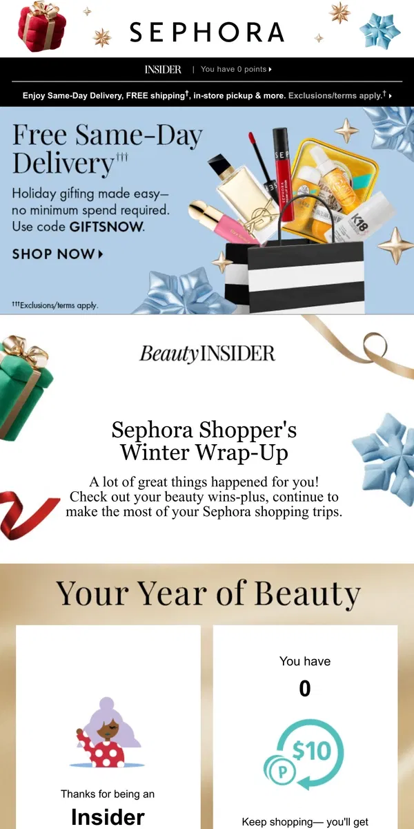 Email from Sephora. Save 20% on full-size fragrances 💛